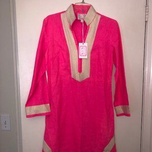NWT Sail to Sable Tunic Dress Pink and Gold